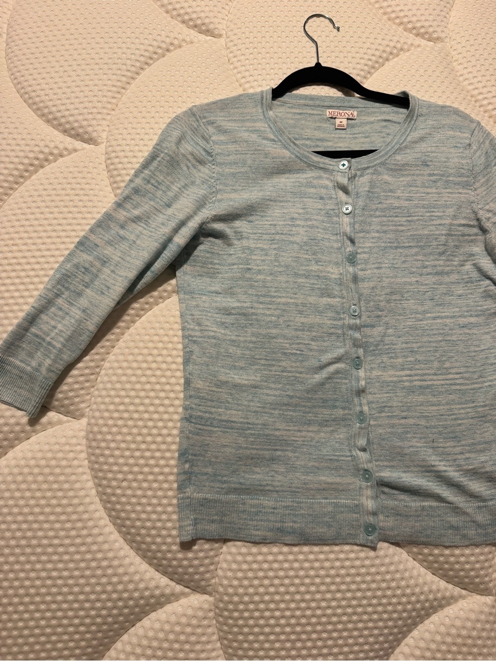 Merona Light Blue' Button-Up Cardigan Sweater - Picture 2 of 7